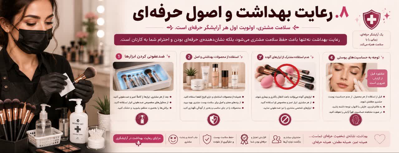 رعایت بهداشت و اصول حرفه‌ای